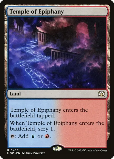 Temple of Epiphany, Magic card MOC 433 — March of the Machine Commander set