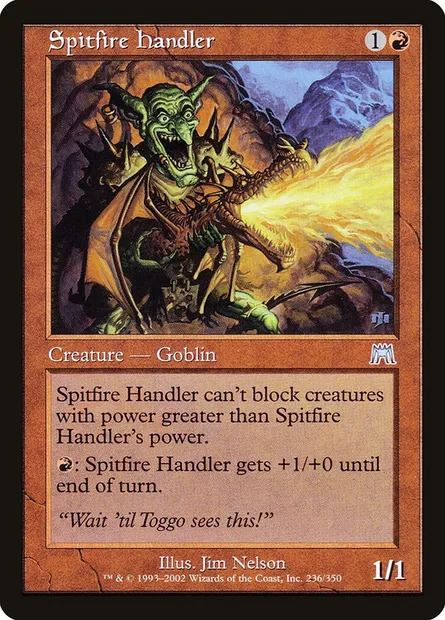 Spitfire Handler, Magic card ONS 236 — Onslaught set