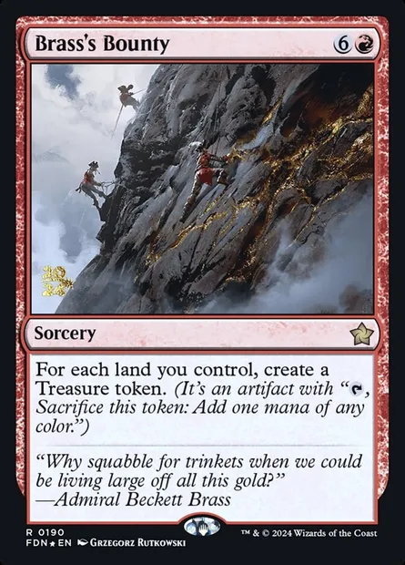 Brass's Bounty, Magic card PFDN 190s — Foundations Promos set