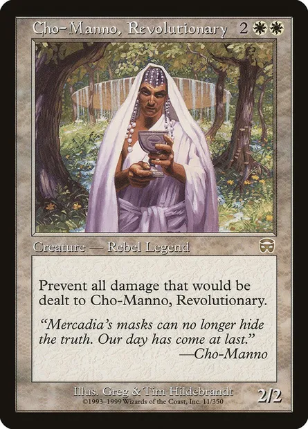 Cho-manno, révolutionnaire, carte Magic MMQ 11 — extension Masques de Mercadia