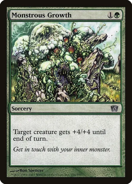 Monstrous Growth, Magic card 8ED 266★ — Eighth Edition set