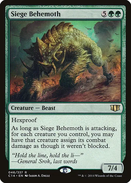 Siege Behemoth, Magic card C14 46 — Commander 2014 set