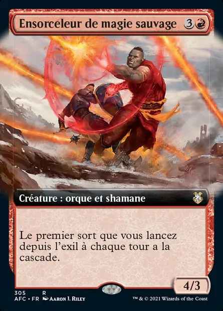 Ensorceleur de magie sauvage, carte Magic AFC 305 — extension Forgotten Realms Commander