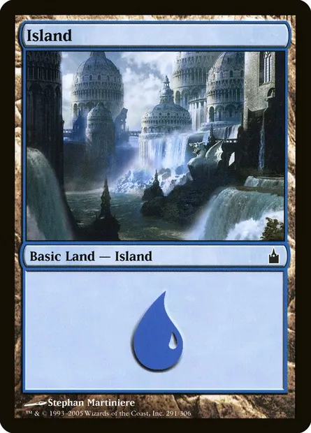 Island, Magic card RAV 291 — Ravnica: City of Guilds set