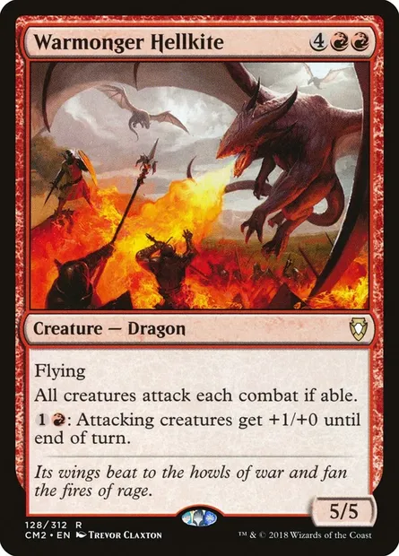 Warmonger Hellkite, Magic card CM2 128 — Commander Anthology Volume II set