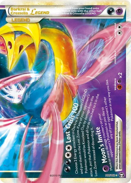 Darkrai & Cresselia LEGEND, Pokémon card TM 100 — Triumphant set