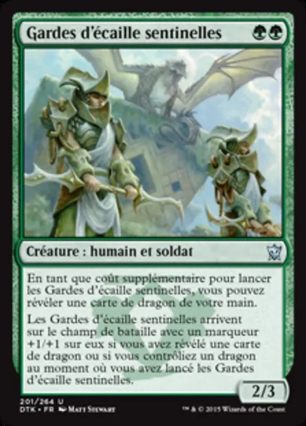 Gardes d'écaille sentinelles, carte Magic DTK 201 — extension Les Dragons de Tarkir