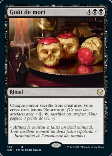Goût de mort, carte Magic C21 156 — extension Commander 2021
