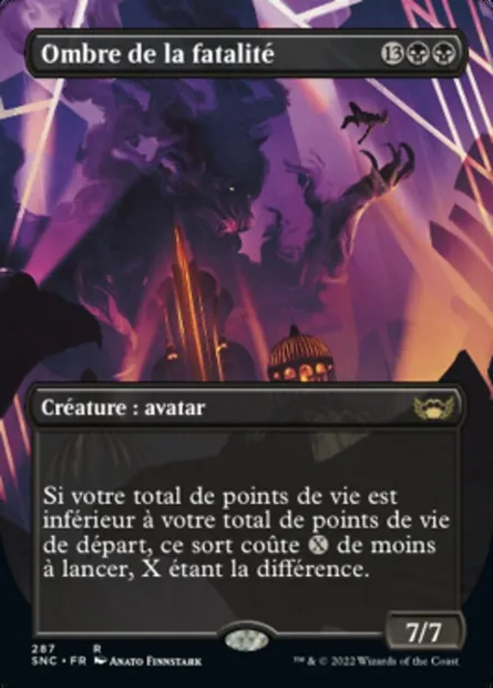Ombre de la fatalité, carte Magic SNC 287 — extension Les rues de la Nouvelle-Capenna
