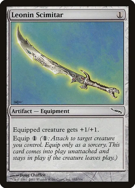 Cimeterre léonin, carte Magic MRD 193 — extension Mirrodin