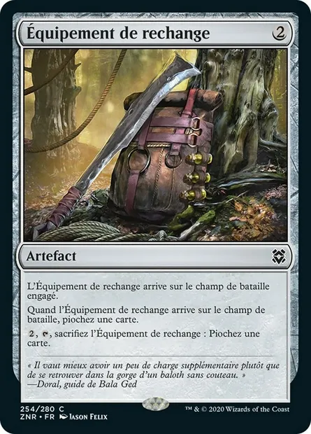 Équipement de rechange, carte Magic ZNR 254 — extension Renaissance de Zendikar
