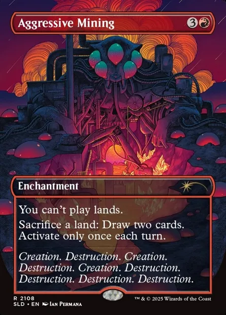 Minage agressif, carte Magic SLD 2108 — extension Secret Lair Drop