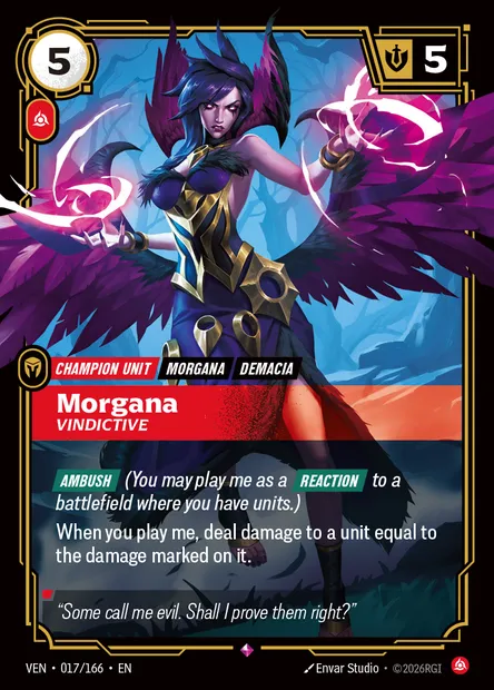 Morgana, Riftbound card VEN 017 — Vendetta set