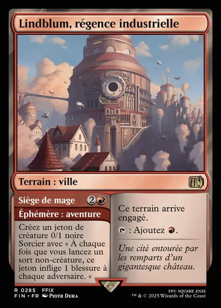Lindblum, régence industrielle // Siège de mage, carte Magic FIN 285 — extension Final Fantasy