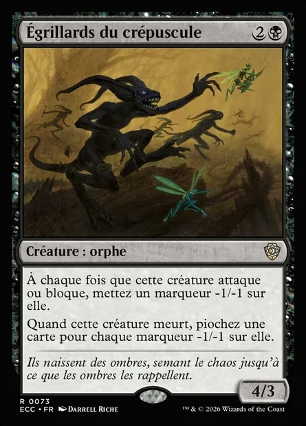 Égrillards du crépuscule, carte Magic ECC 73 — extension Lorwyn Eclipsed Commander