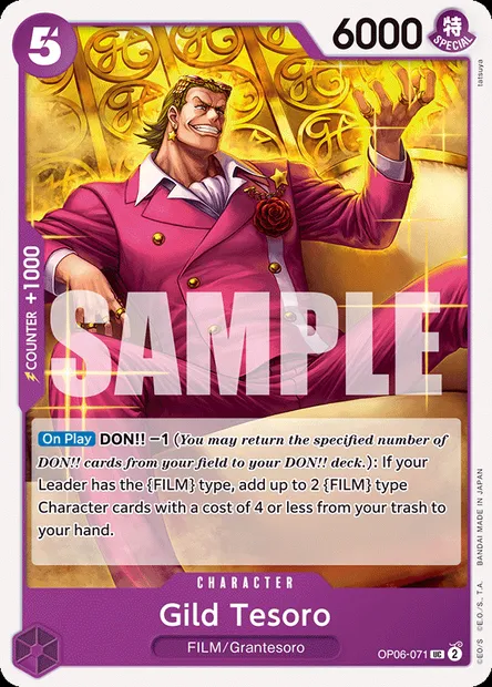 Gild Tesoro, One Piece card OP06-071 — WINGS OF THE CAPTAIN set