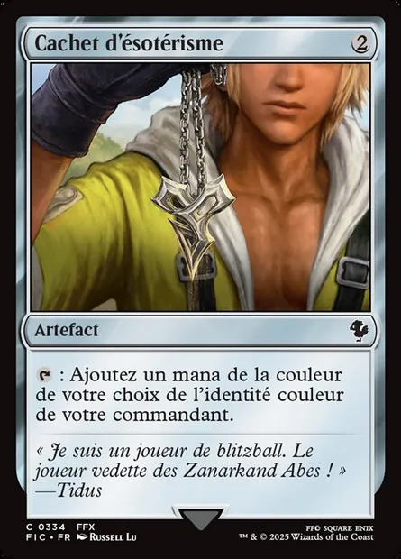 Cachet d'ésotérisme, carte Magic FIC 334 — extension Final Fantasy Commander