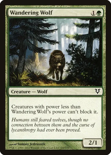 Wandering Wolf, Magic card AVR 202 — Avacyn Restored set