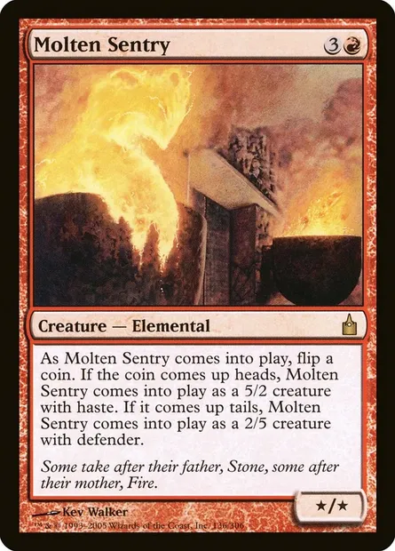 Molten Sentry, Magic card RAV 136 — Ravnica: City of Guilds set