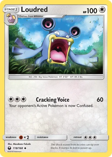 Loudred, Pokémon card CES 118 — Celestial Storm set