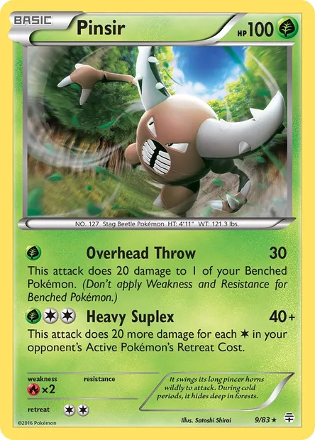 Pinsir, Pokémon card GEN 9 — Generations set