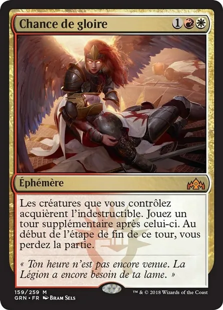 Chance de gloire, carte Magic GRN 159 — extension Les Guildes de Ravnica