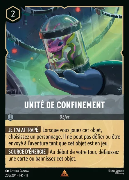 Unité de confinement, carte Disney Lorcana CH11-203 — extension Givresort