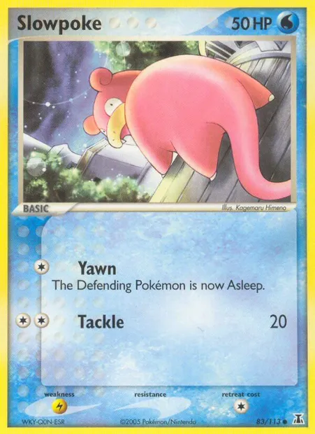 Slowpoke, Pokémon card DS 83 — Delta Species set