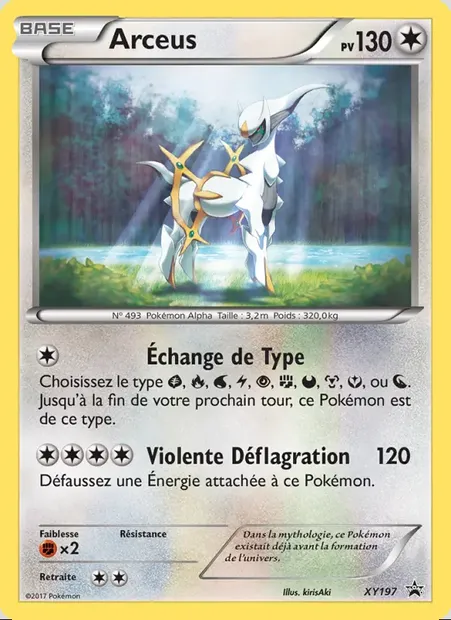 Arceus, carte Pokémon XY 197 — extension Promo XY