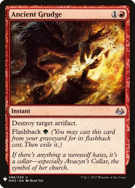 Ancient Grudge, Magic card PLST MM3-88 — The List set