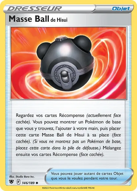 Masse Ball de Hisui, carte Pokémon ASR 146 — extension Astres Radieux
