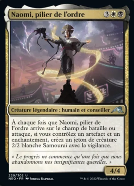Naomi, pilier de l'ordre, carte Magic NEO 229 — extension Kamigawa: La Dynastie Néon