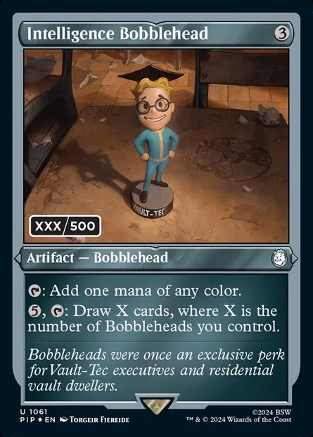 Intelligence Bobblehead, Magic card PIP 1061 — Fallout set