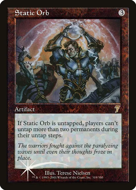 Orbe statique, carte Magic 7ED 319★ — extension Septième Edition