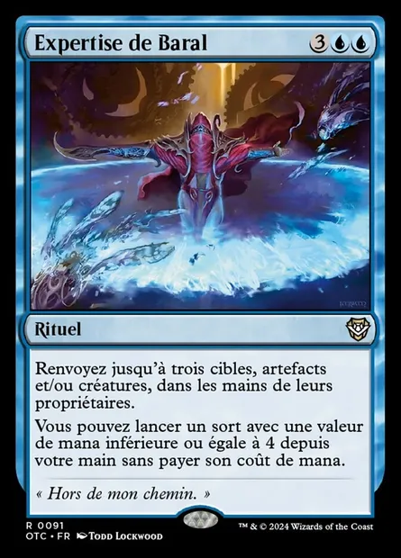 Expertise de Baral, carte Magic OTC 91 — extension Outlaws of Thunder Junction Commander