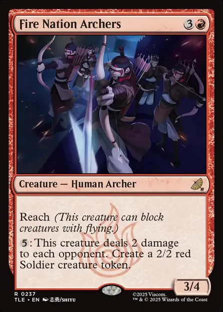 Fire Nation Archers, Magic card TLE 237 — Avatar: The Last Airbender Eternal set