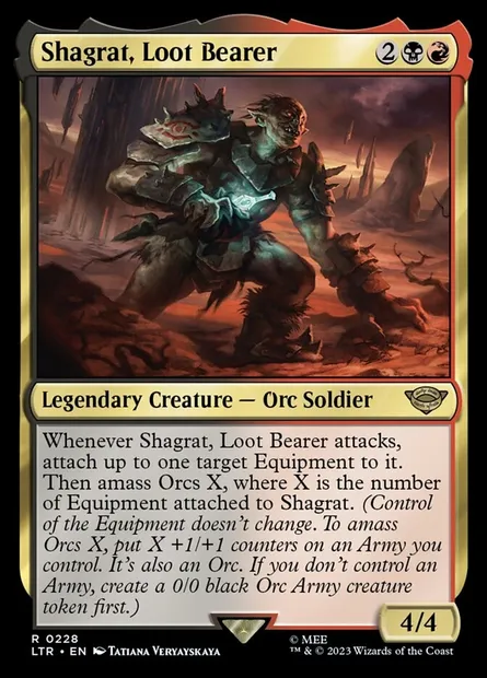 Shagrat, Loot Bearer, Magic card LTR 228 — The Lord of the Rings: Tales of Middle-earth set