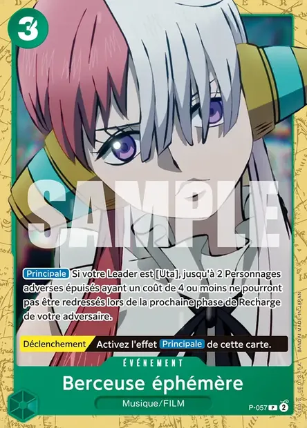 Berceuse éphémère, carte One Piece P-057 — extension Carte promo