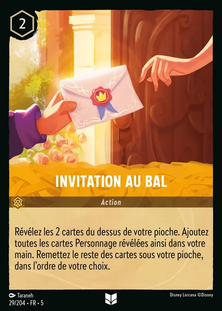 Invitation au bal, carte Disney Lorcana CH5-029 — extension Ciel Scintillant
