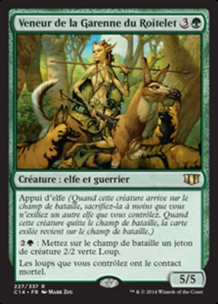 Veneur de la Garenne du Roitelet, carte Magic C14 227 — extension Commander 2014