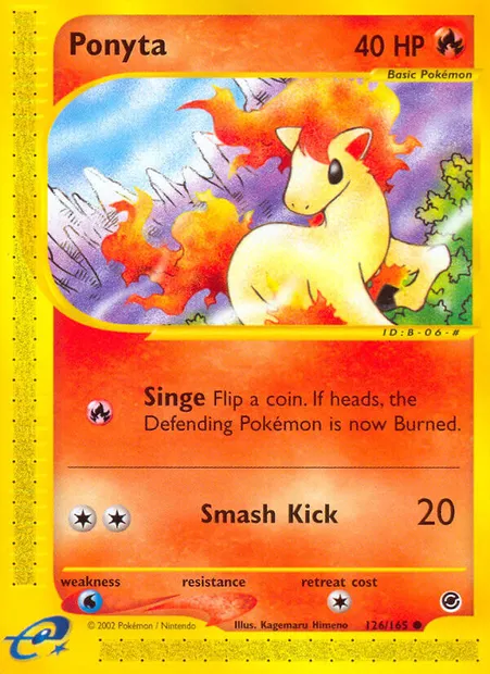 Ponyta, Pokémon card EX 126 — Expedition Base Set set