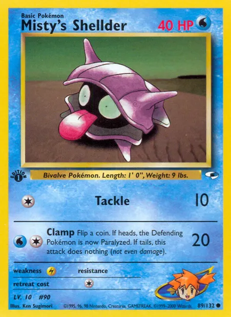 Misty's Shellder, carte Pokémon GH 89 — extension Gym Heroes