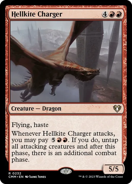 Hellkite Charger, Magic card CMM 232 — Commander Masters set