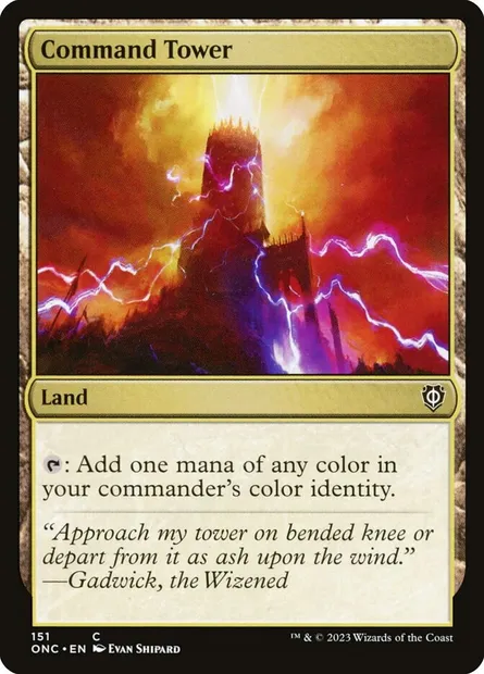 Command Tower, Magic card ONC 151 — Phyrexia: All Will Be One Commander set