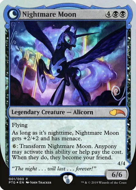 Nightmare Moon // Princess Luna, Magic card PTG 1 — Ponies: The Galloping set