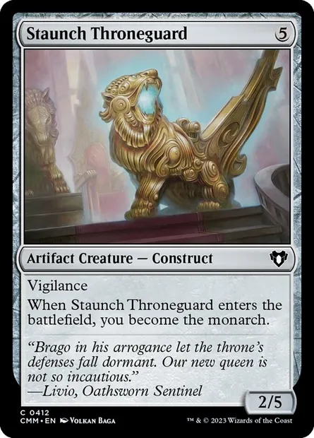 Staunch Throneguard, Magic card CMM 412 — Commander Masters set