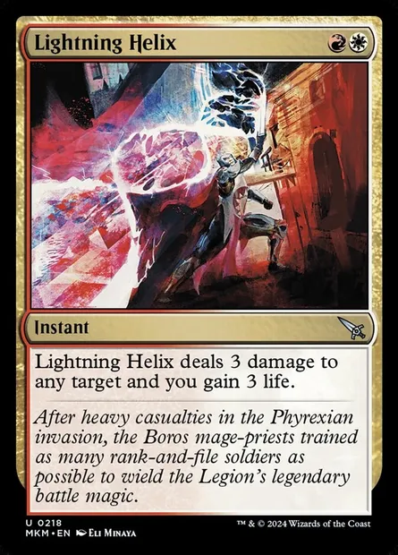 Lightning Helix, Magic card MKM 218 — Murders at Karlov Manor set