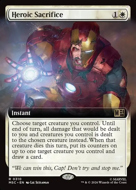 Heroic Sacrifice, Magic card MSC 310 — Marvel Super Heroes Commander set