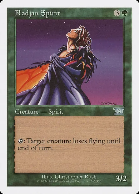 Esprit radjane, carte Magic 6ED 245 — extension Classic Sixth Edition