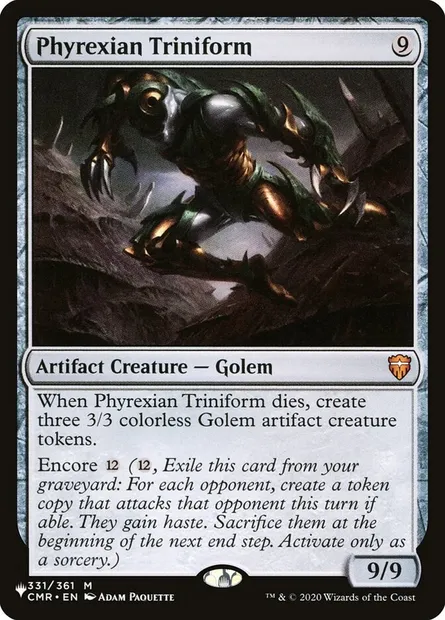 Phyrexian Triniform, Magic card PLST CMR-331 — The List set